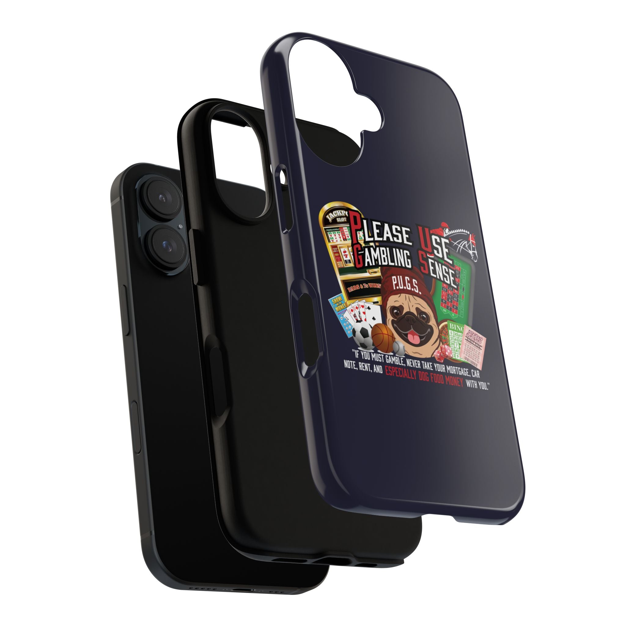 Black All Gambling Phone Case — P.U.G.S. Apparel