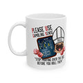 Craps "Praying" White Ceramic Mug — Funny Gambling Humor Coffee Cup (11oz/15oz)