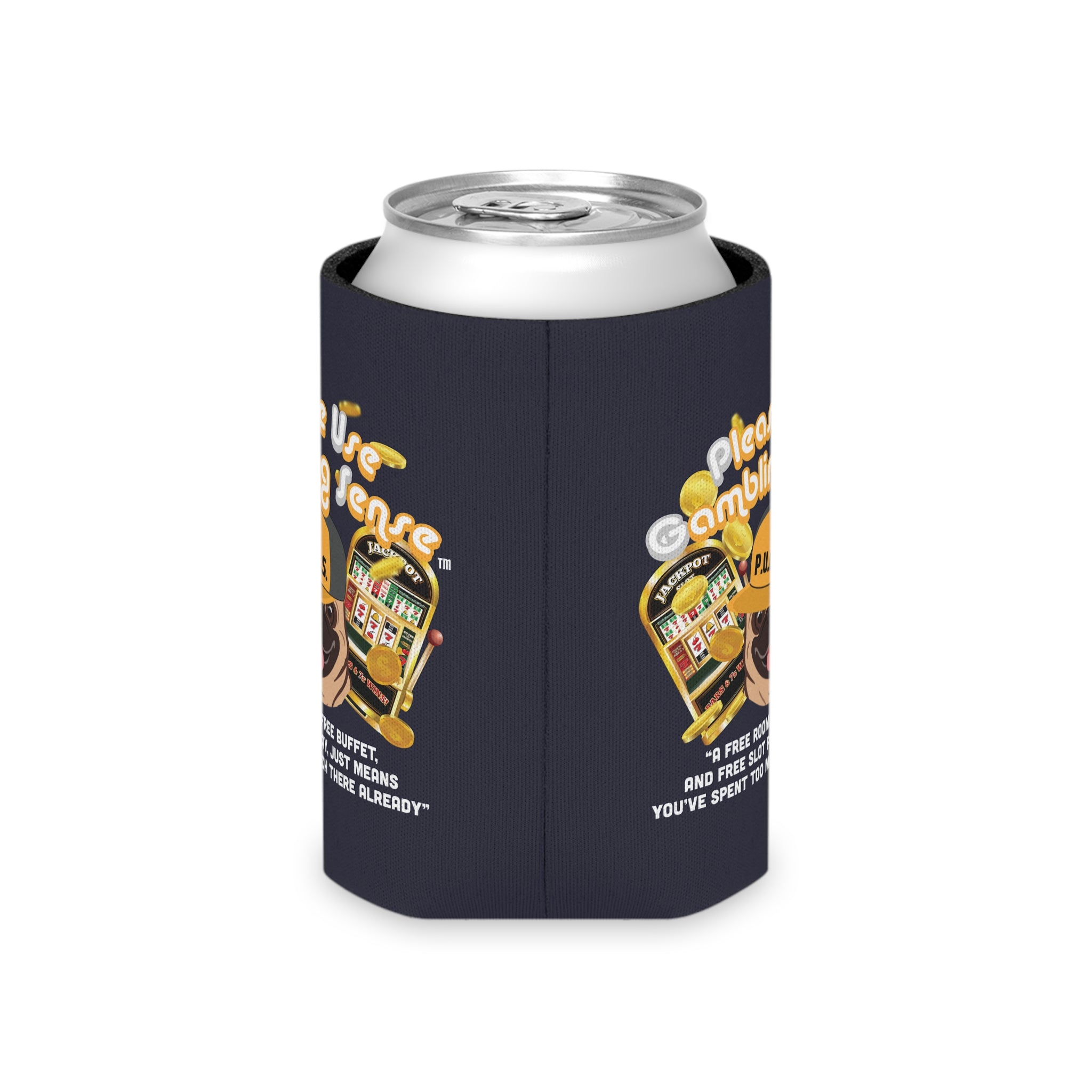 Slot Machine "Free Play" Can Cooler by P.U.G.S. Apparel
