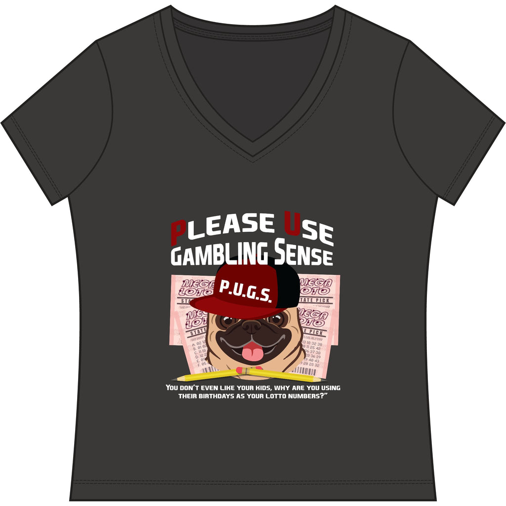funny lottery graphic tee by P.U.G.S. apparel