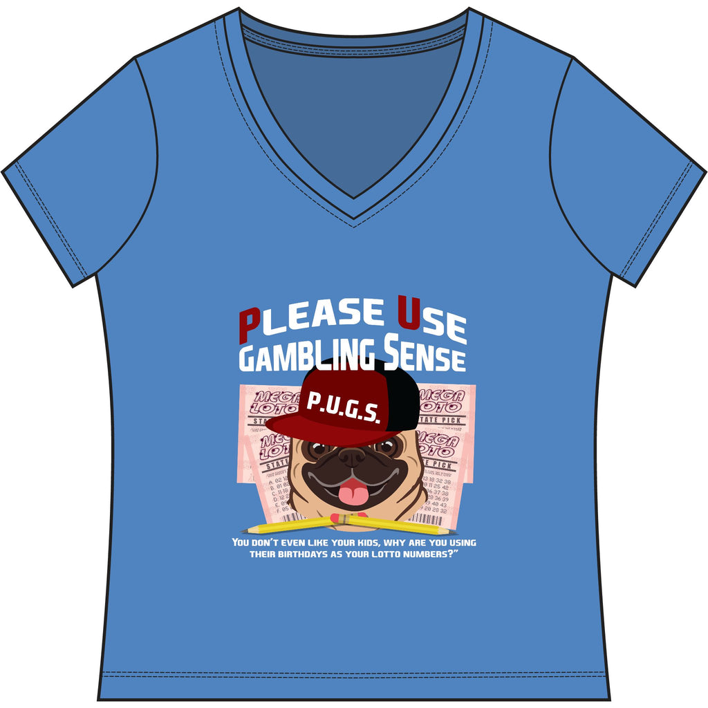 funny lottery graphic tee by P.U.G.S. apparel