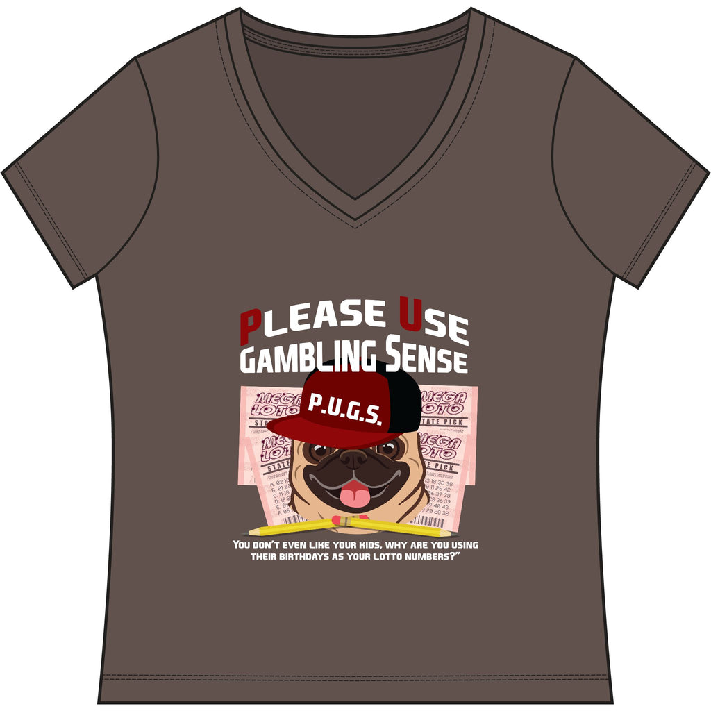 funny lottery graphic tee by P.U.G.S. apparel