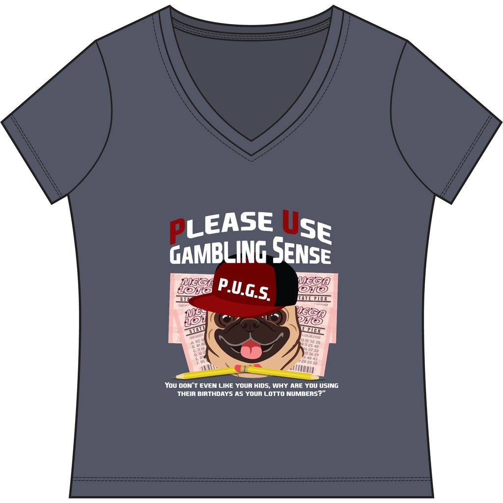 funny lottery graphic tee by P.U.G.S. apparel