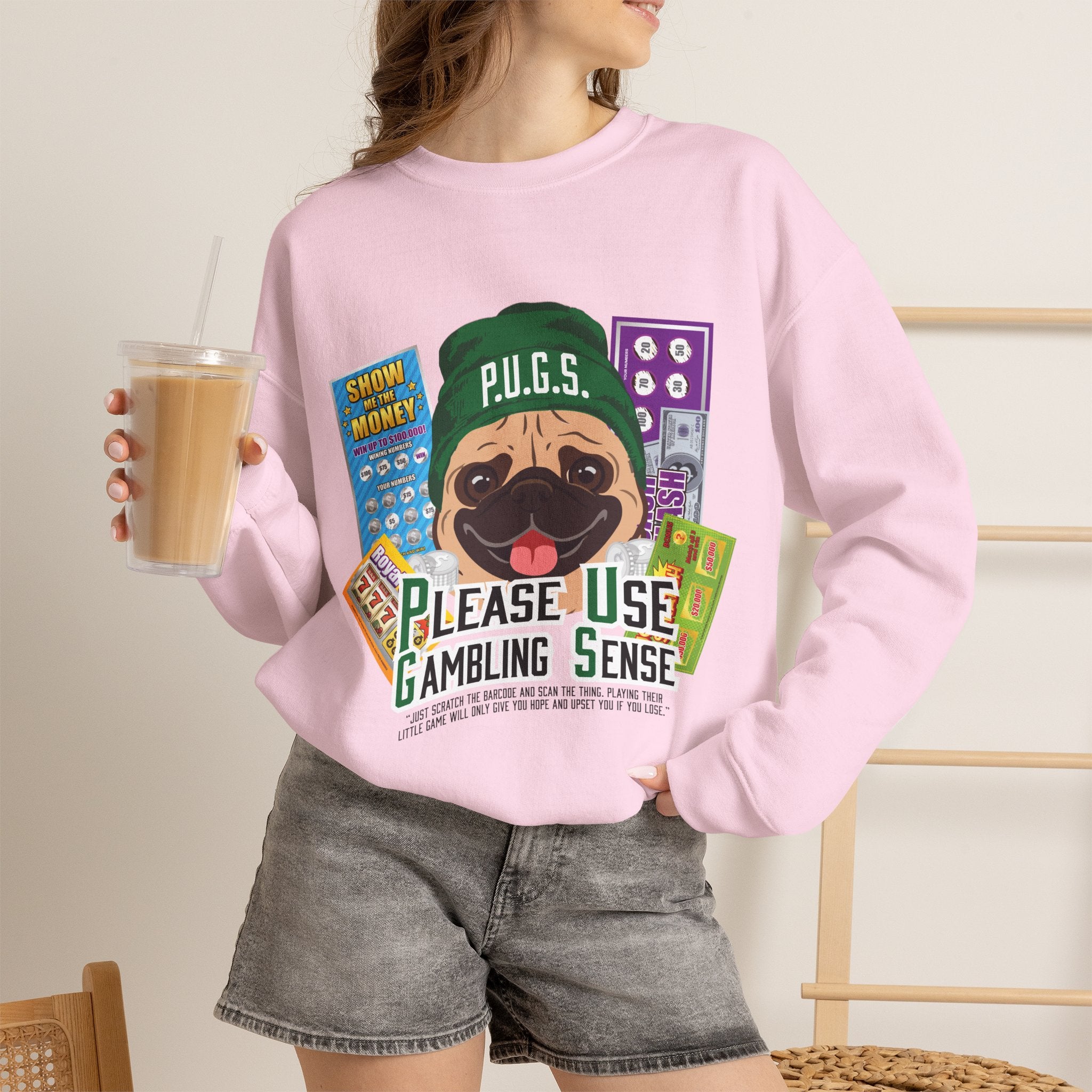 Funny Scratch-off Lottery Sweatshirt by P.U.G.S. Apparel