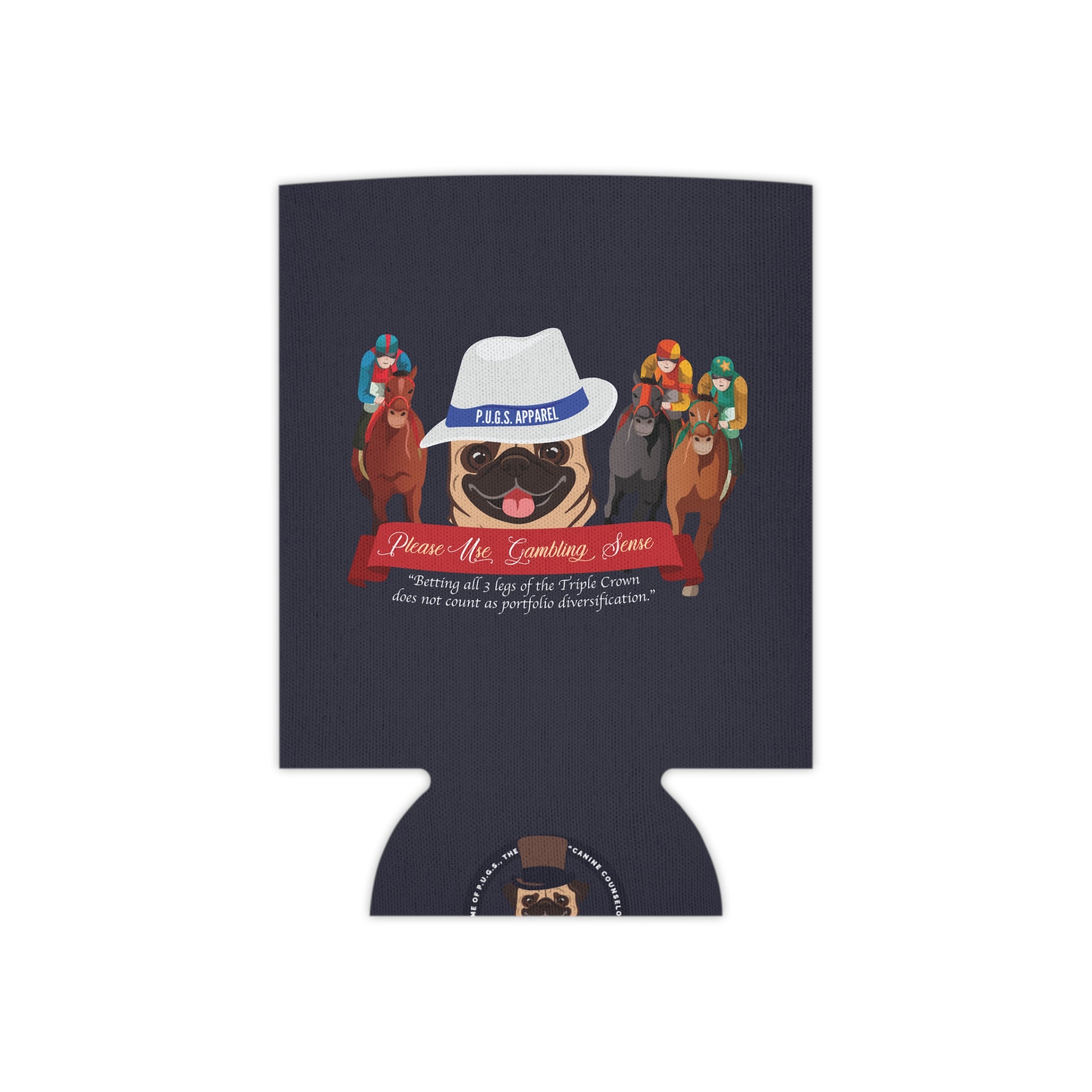 horse racing can cooler by P.U.G.S. Apparel