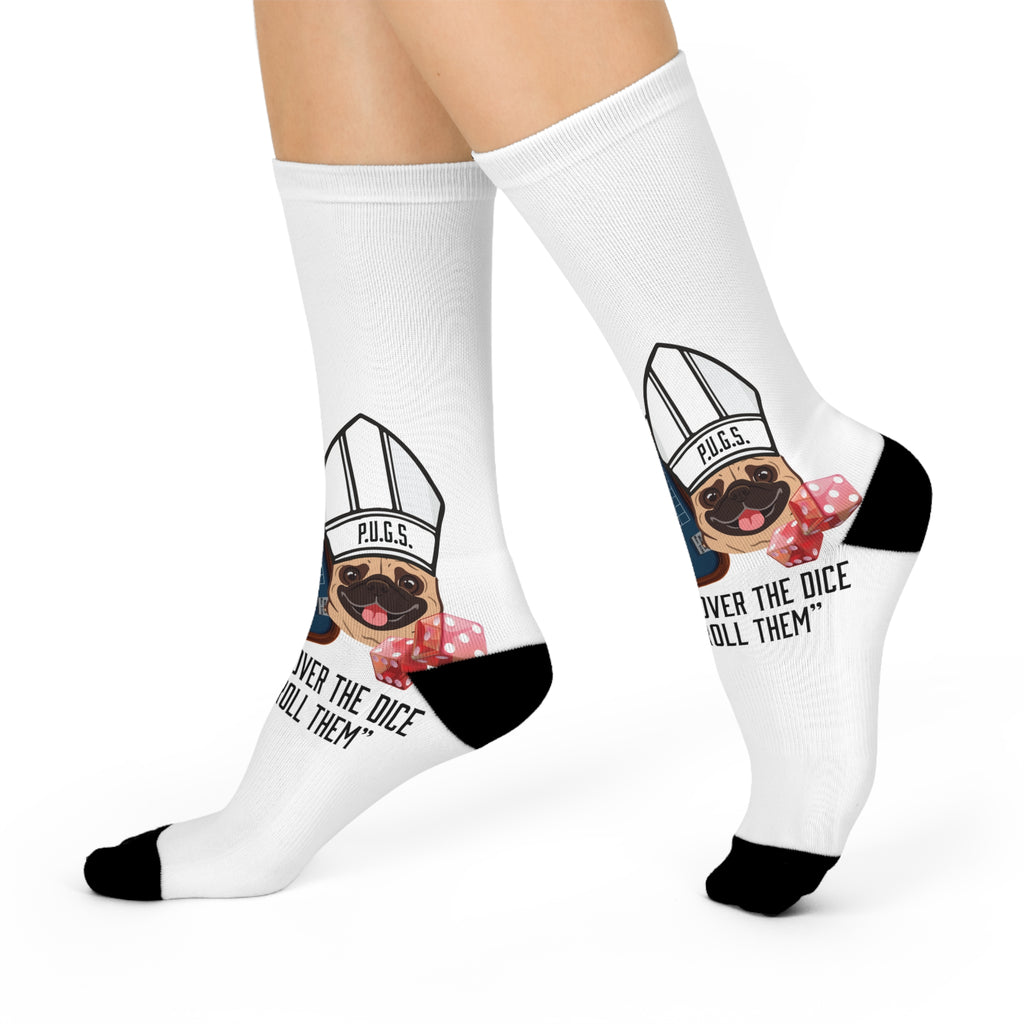 Funny graphic socks, Craps Praying Collection by P.U.G.S. Apparel