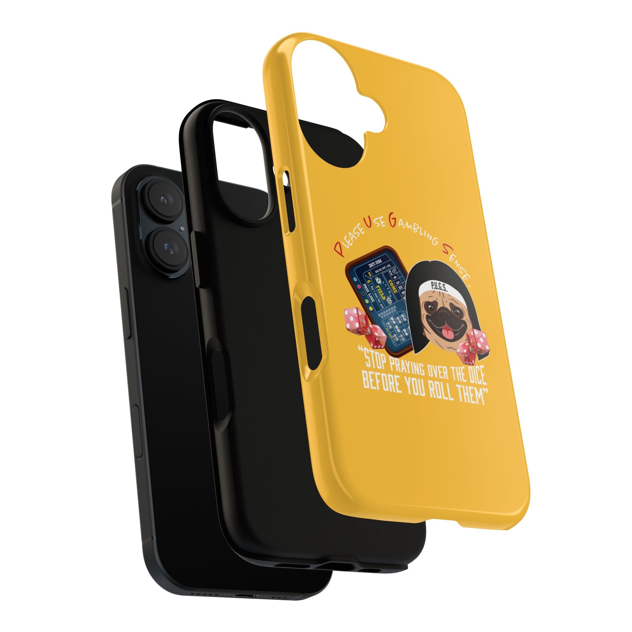 Funny Craps Phone Cover by P.U.G.S. Apparel