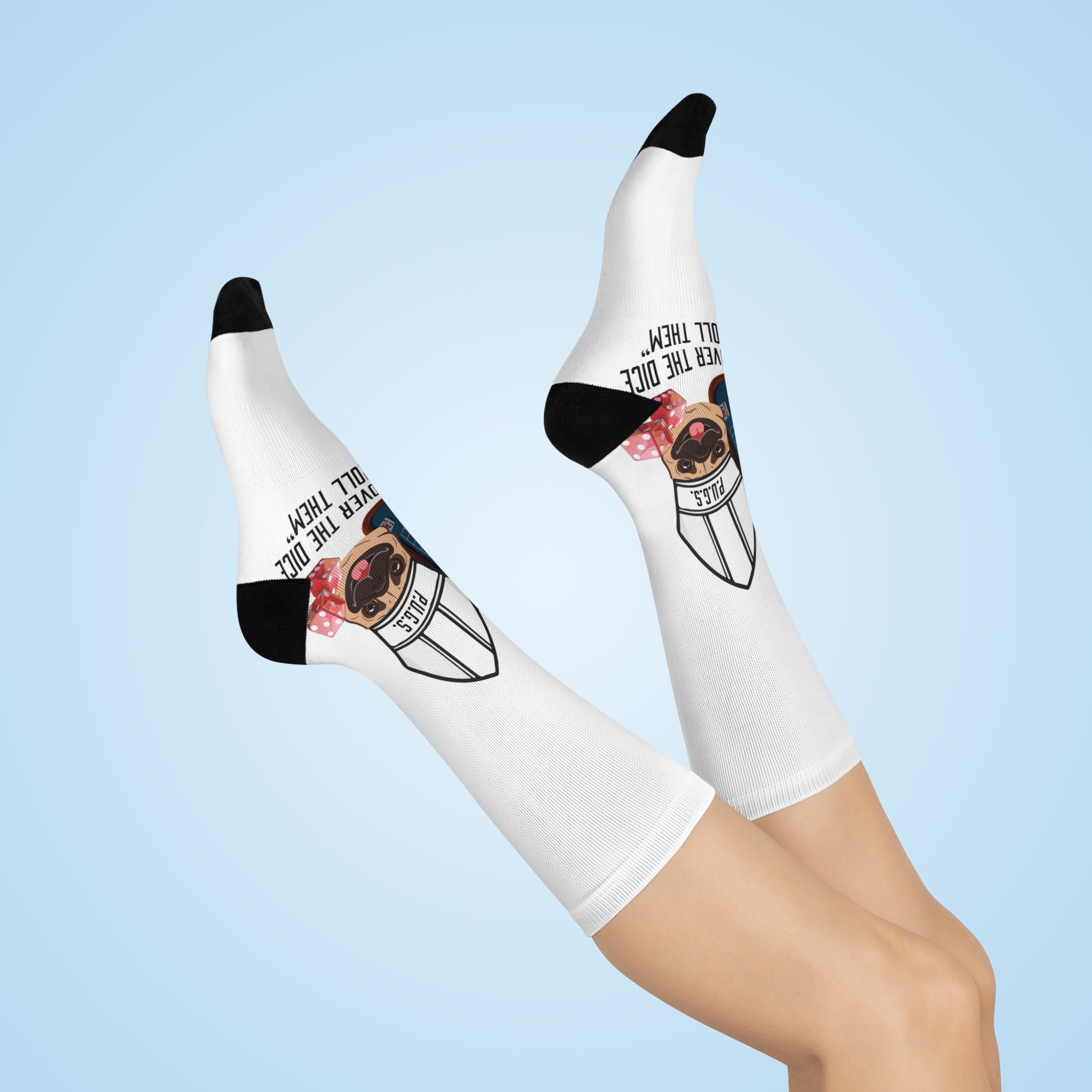 Funny graphic socks, Craps Praying Collection by P.U.G.S. Apparel