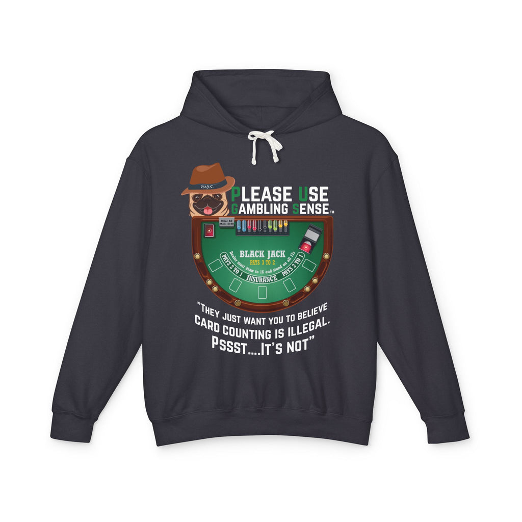 Funny blackjack graphic hoodie by P.U.G.S. apparel