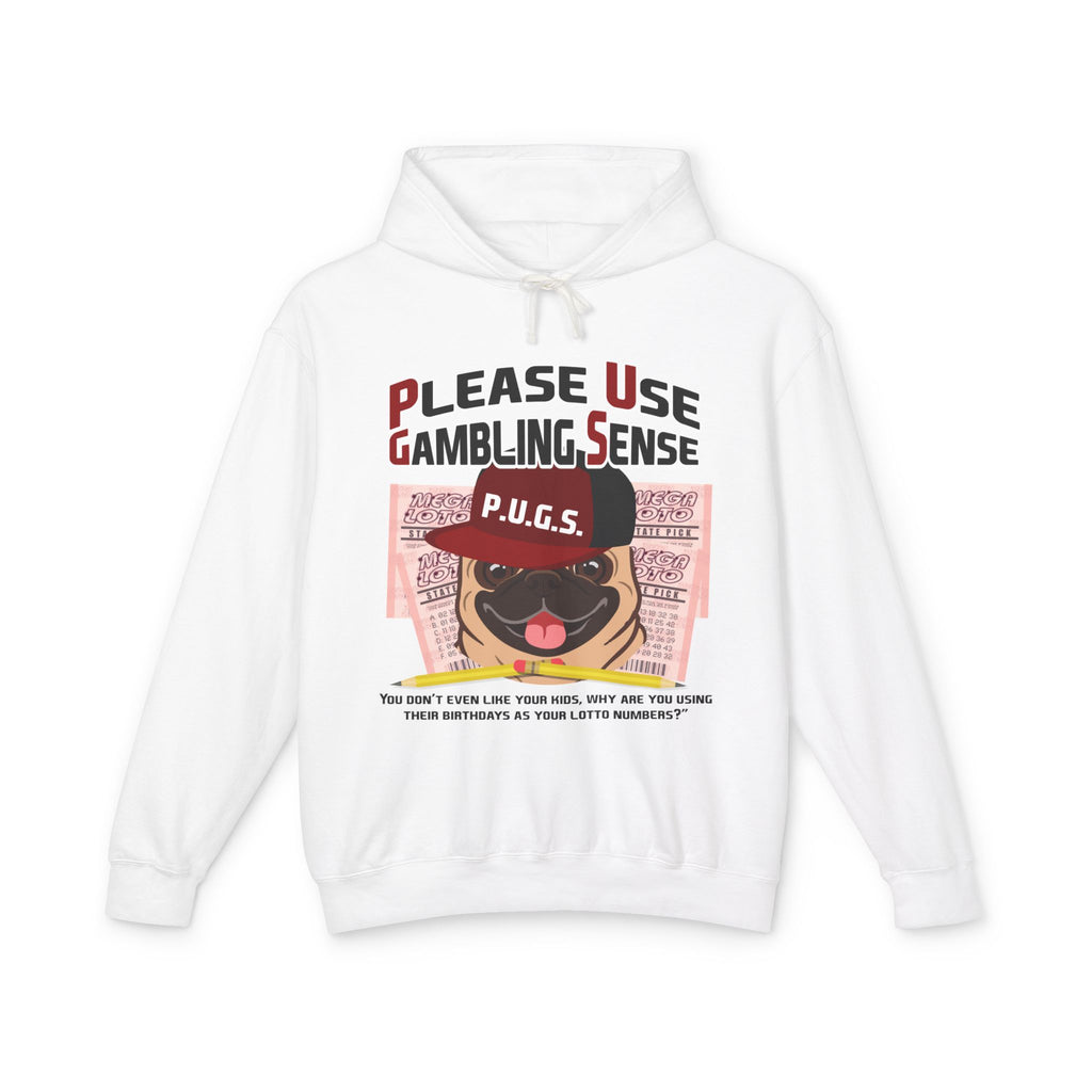 Funny lottery graphic hoodie by P.U.G.S. Apparel