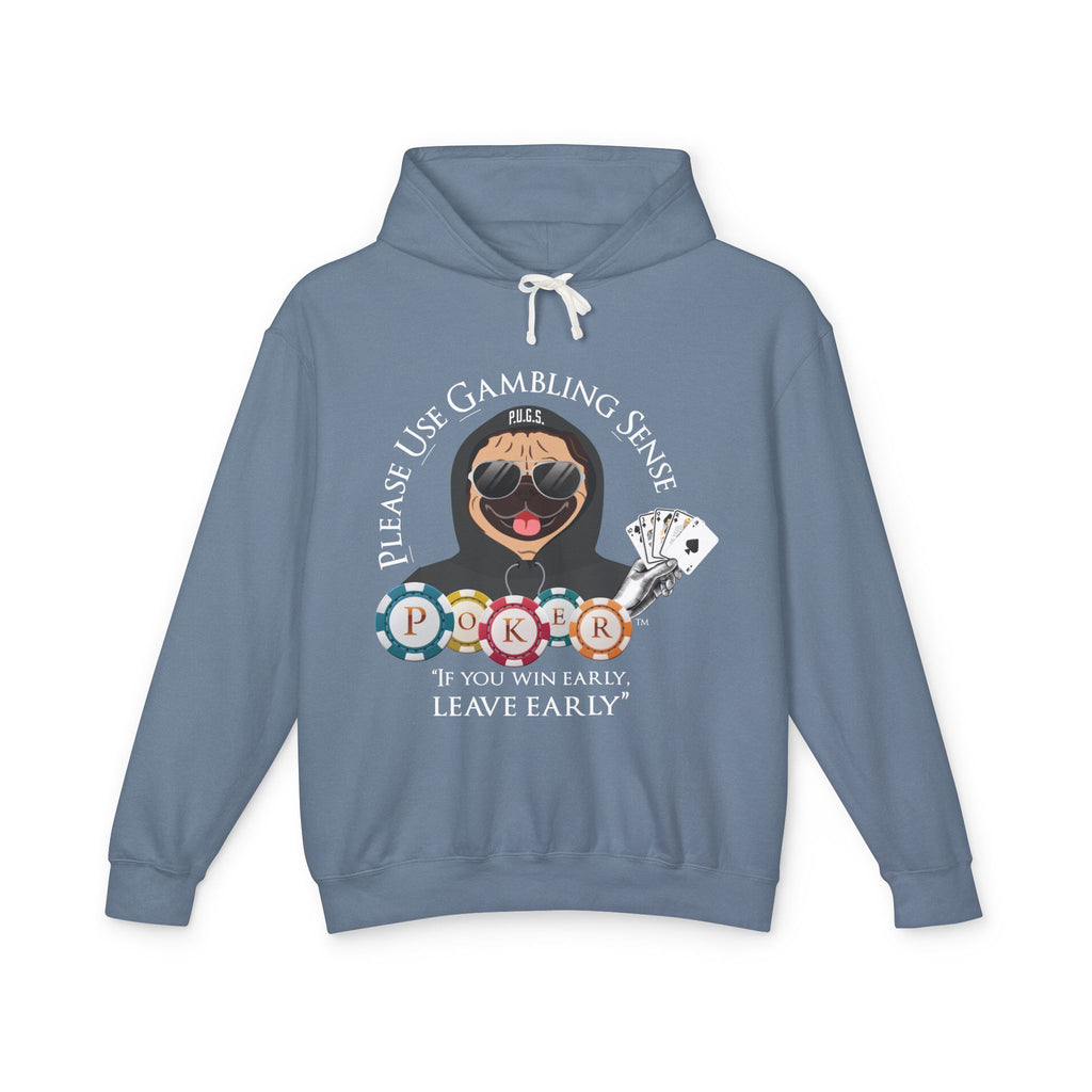 Funny poker graphic hoodie by P.U.G.S. apparel