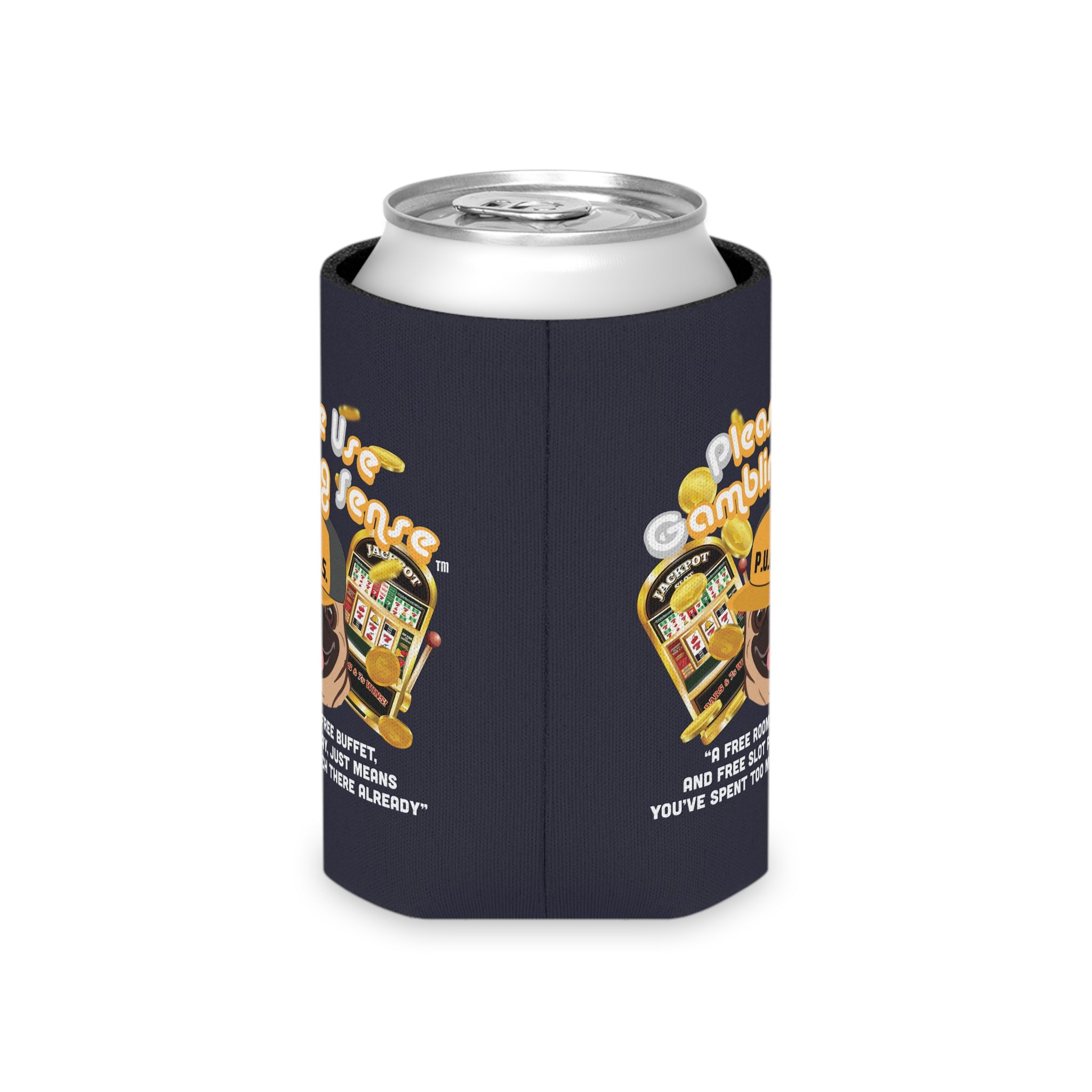 Slot Machine "Free Play" Can Cooler by P.U.G.S. Apparel