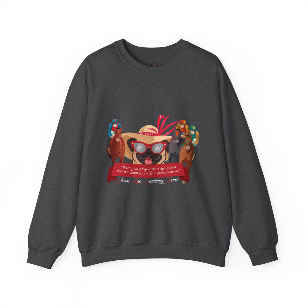 funny horse racing sweatshirt by P.U.G.S. Apparel