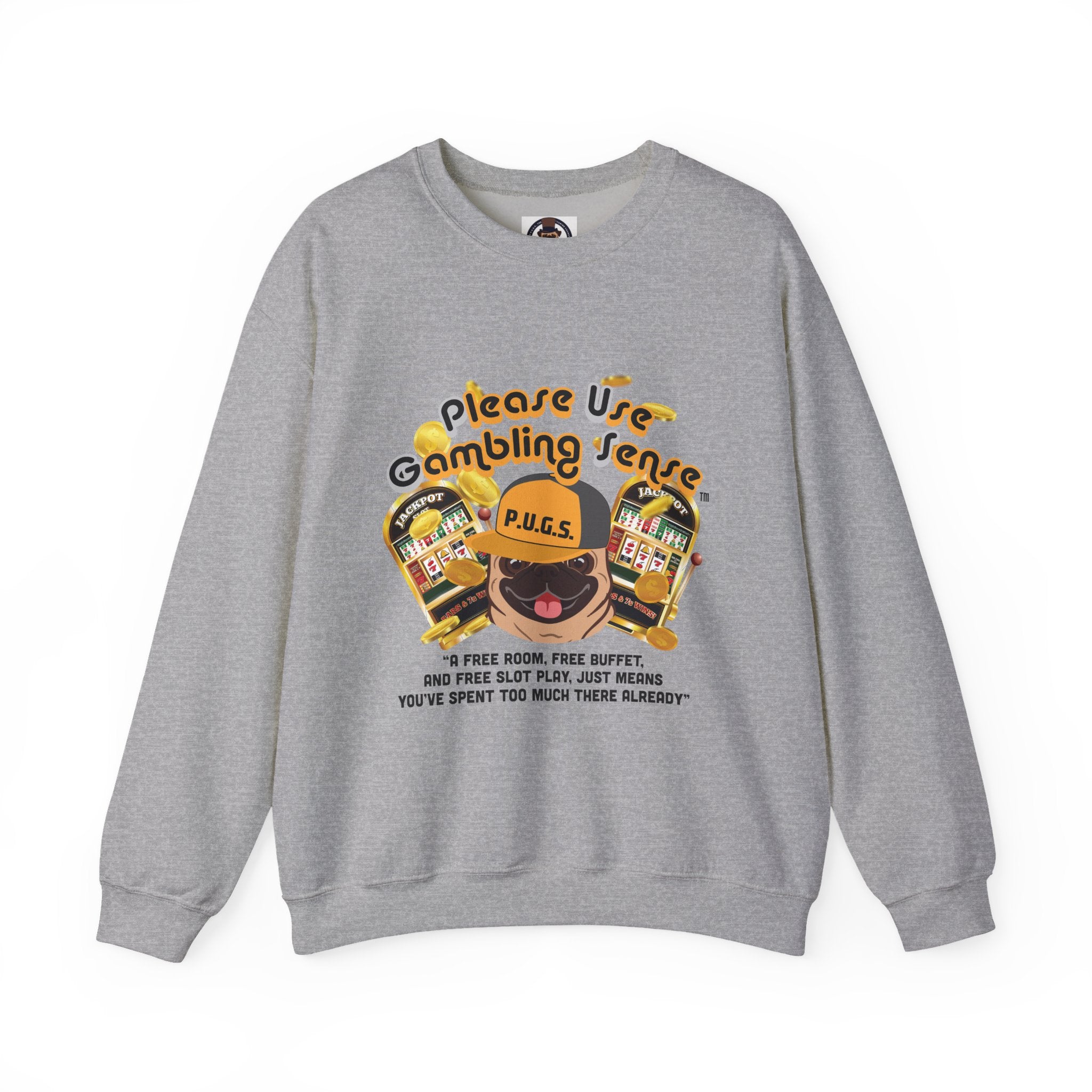 Funny Slot Machine Graphic Sweatshirt by P.U.G.S. apparel