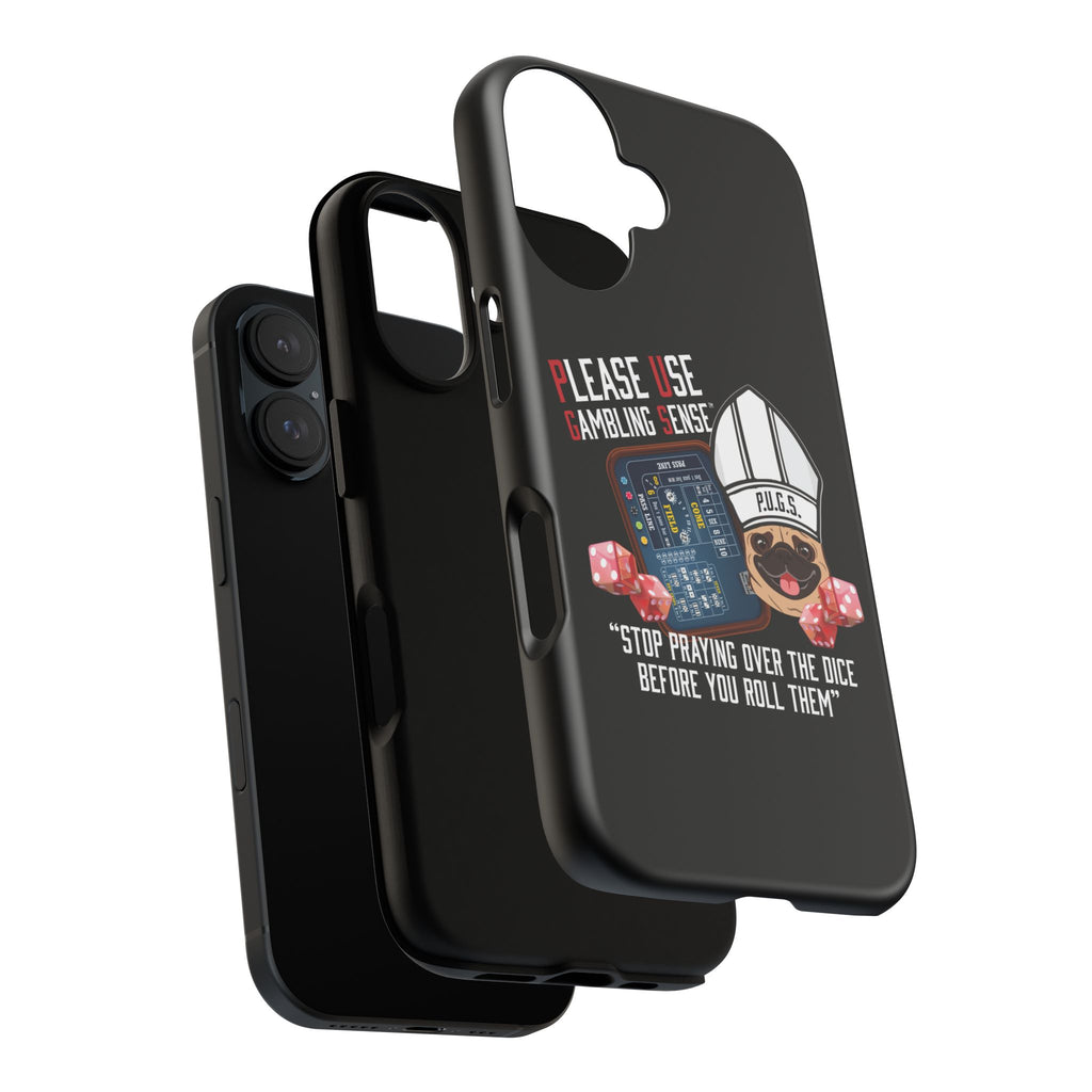 Funny graphic phone cover, Craps Praying Collection by P.U.G.S. Apparel