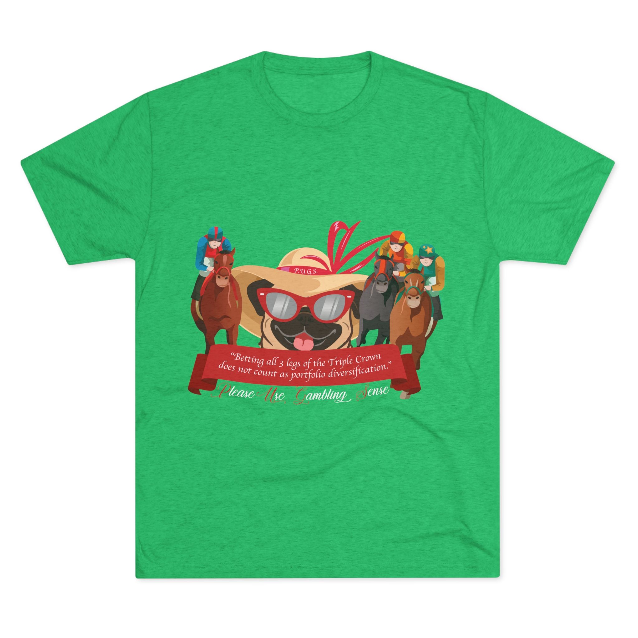 Funny Horse Racing graphic tee by P.U.G.S. Apparel