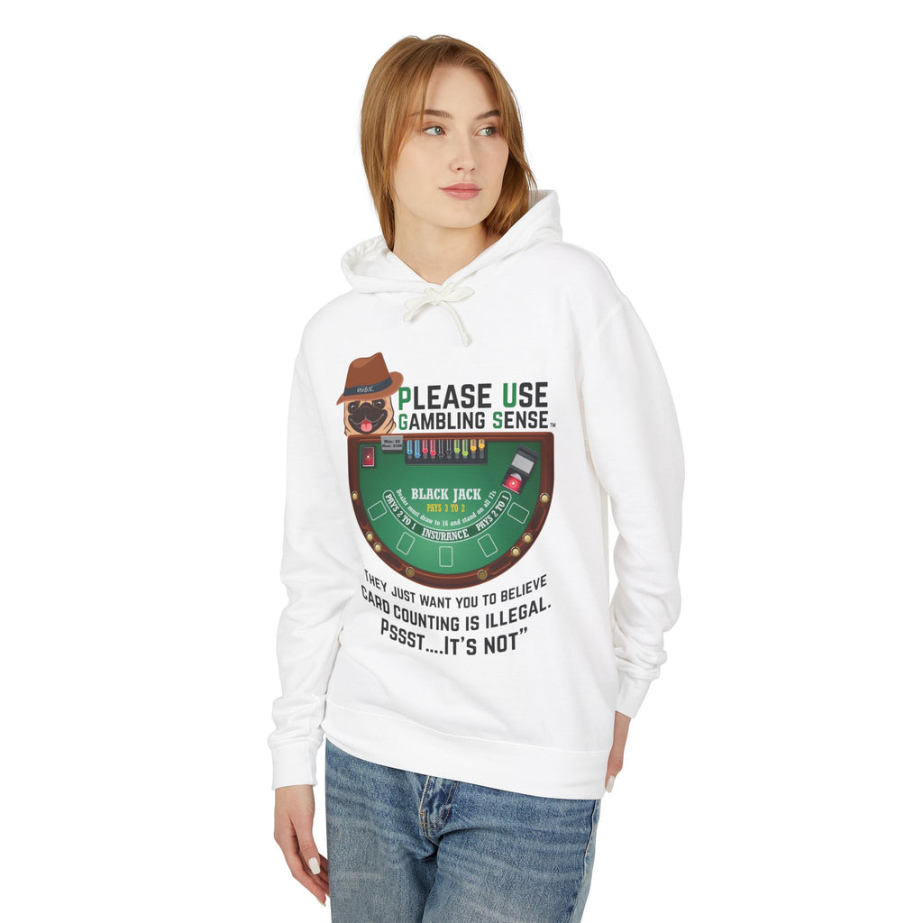 Funny blackjack graphic hoodie by P.U.G.S. apparel