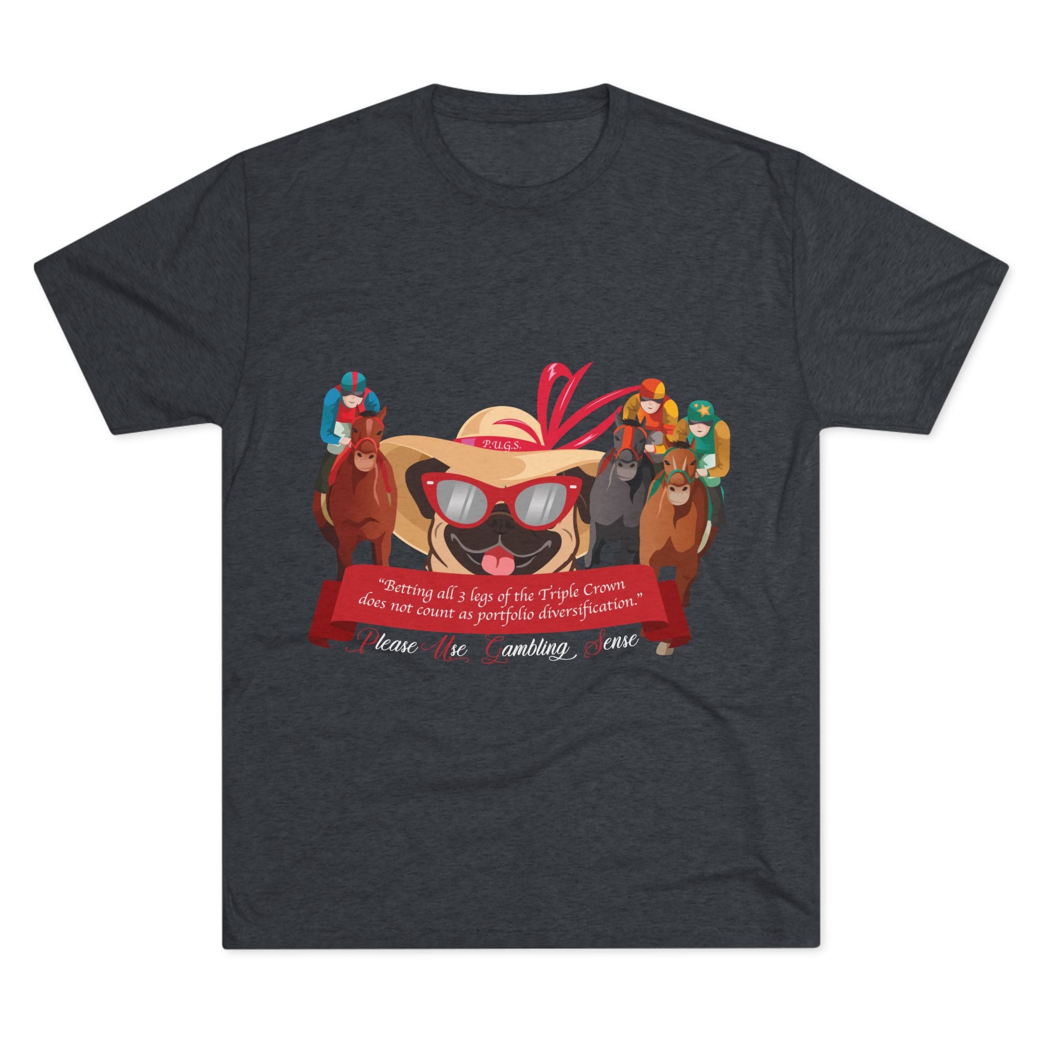 Funny Horse Racing graphic tee by P.U.G.S. Apparel