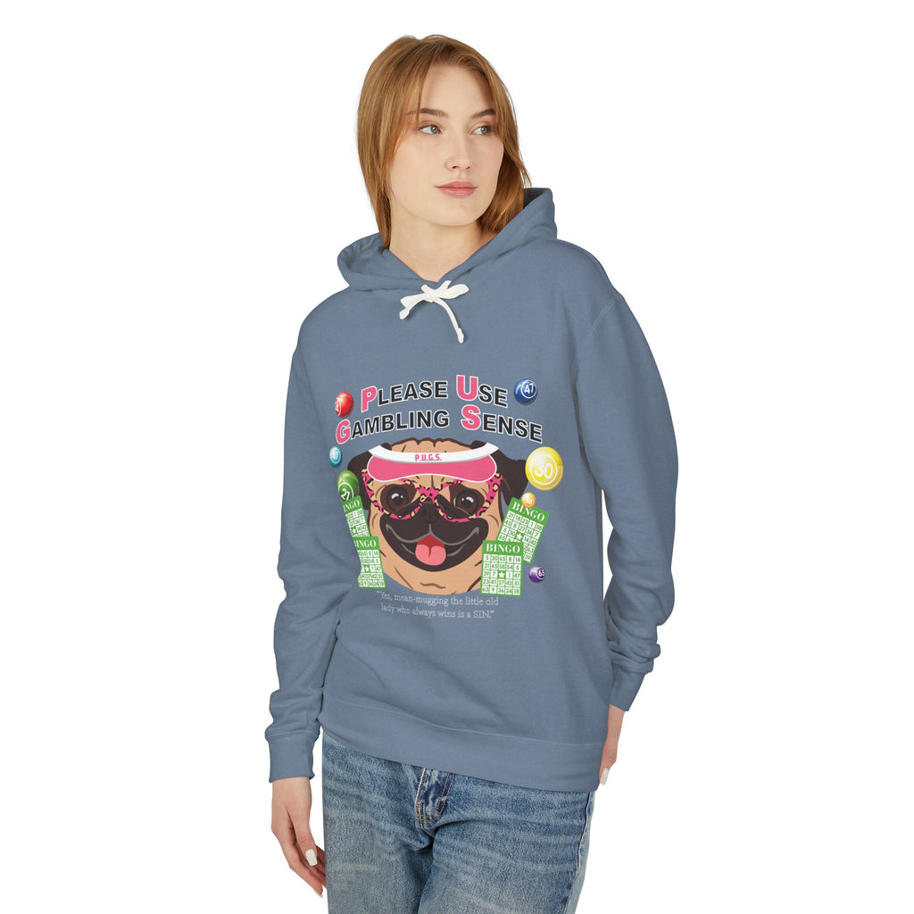 Funny bingo gambling graphic hoodie by P.U.G.S. Apparel