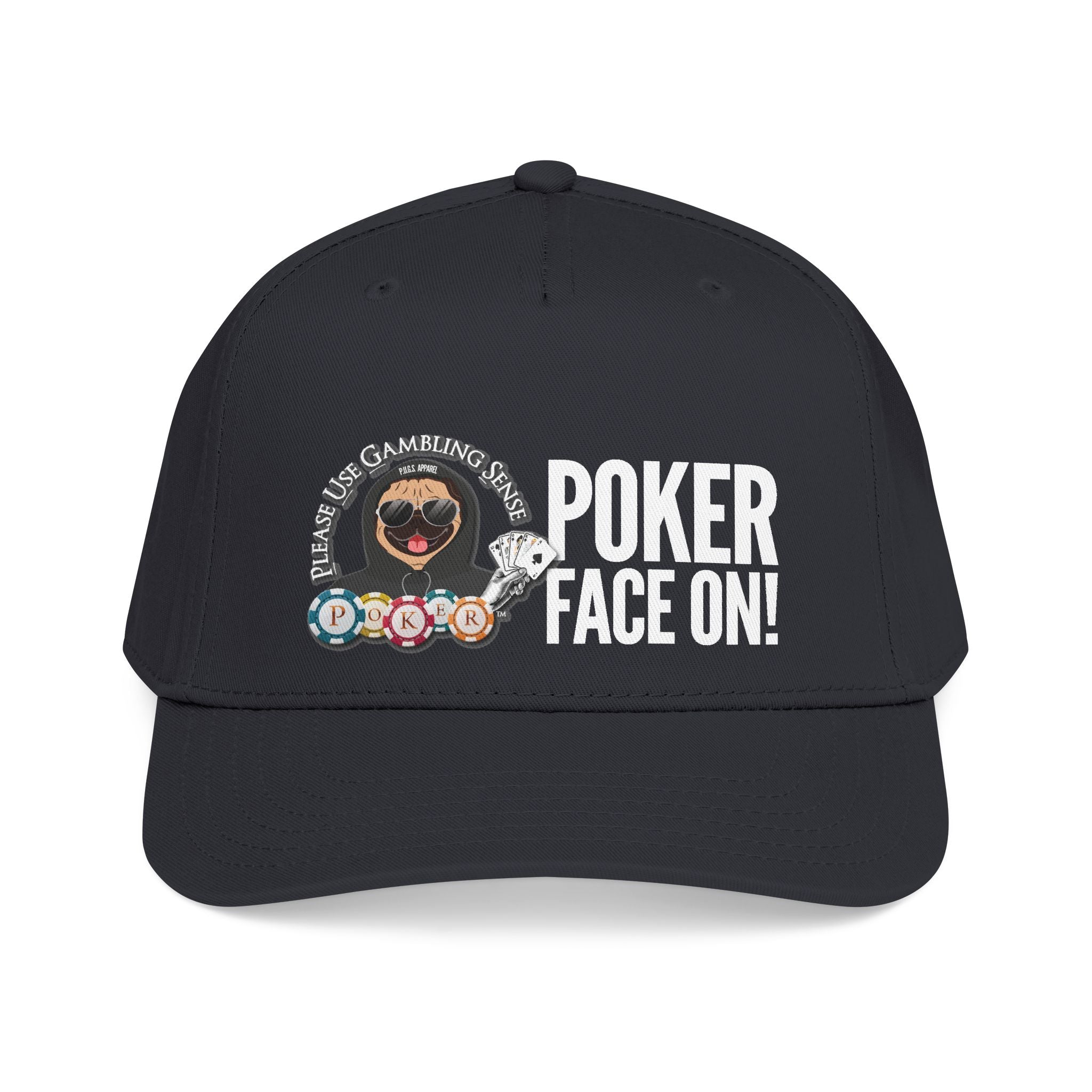Poker "Leave Early" Mid Profile Baseball Cap by P.U.G.S. Apparel