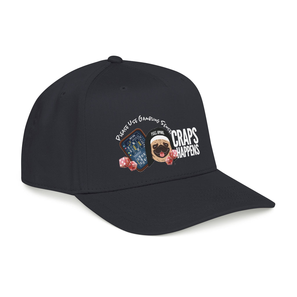 funny craps gambling graphic baseball cap by P.U.G.S. Apparel