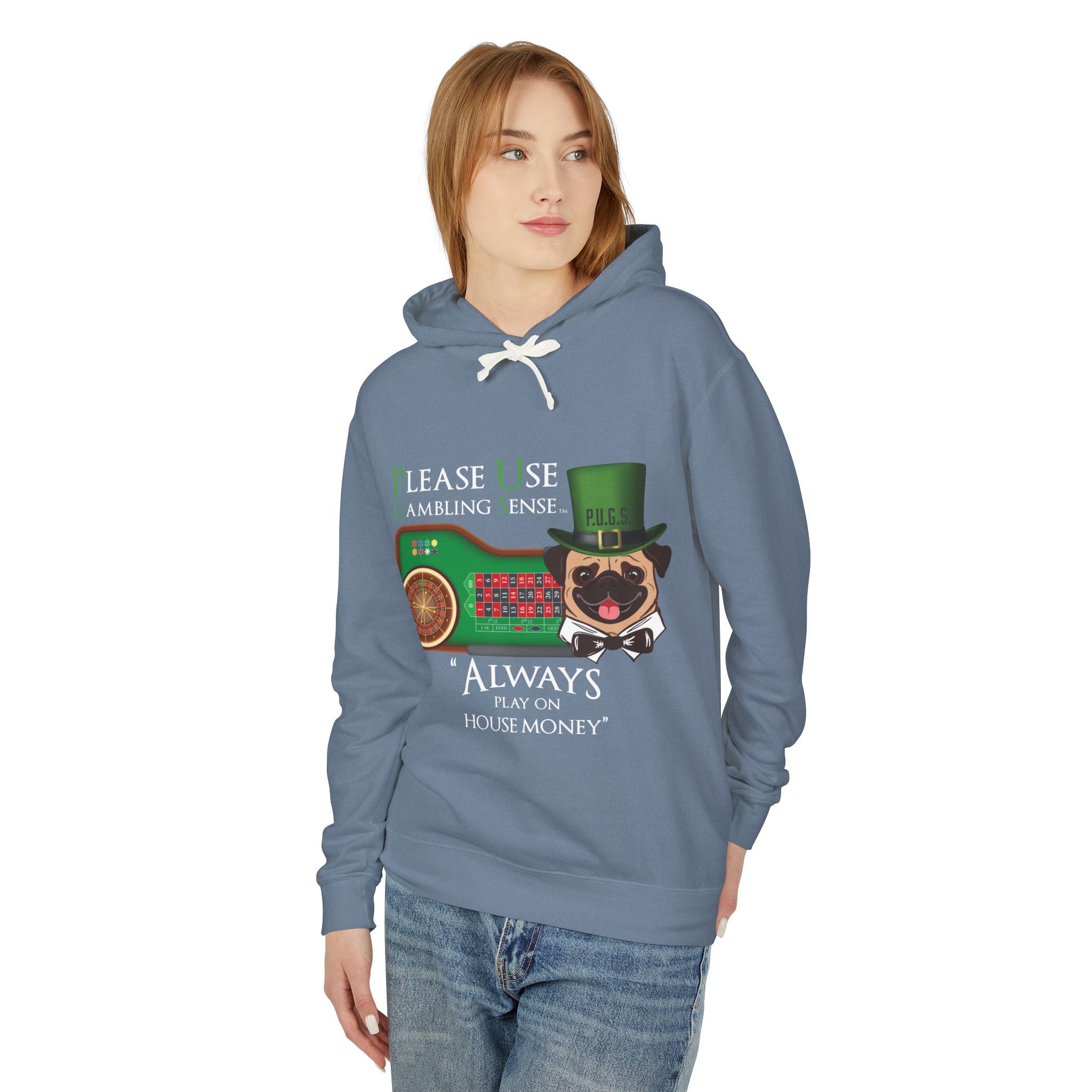 Funny roulette graphic hoodie by P.U.G.S. Apparel