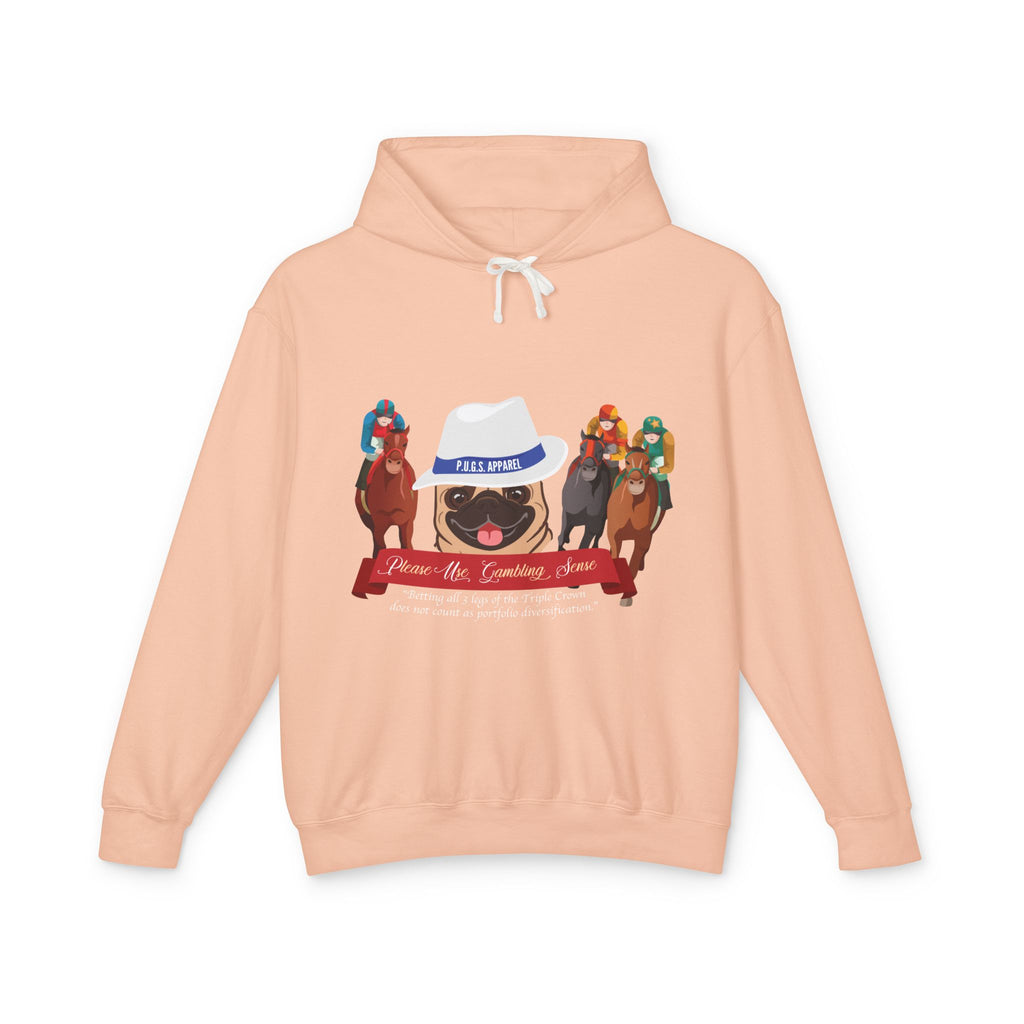 Funny horse racing graphic hoodie by P.U.G.s. Apparel