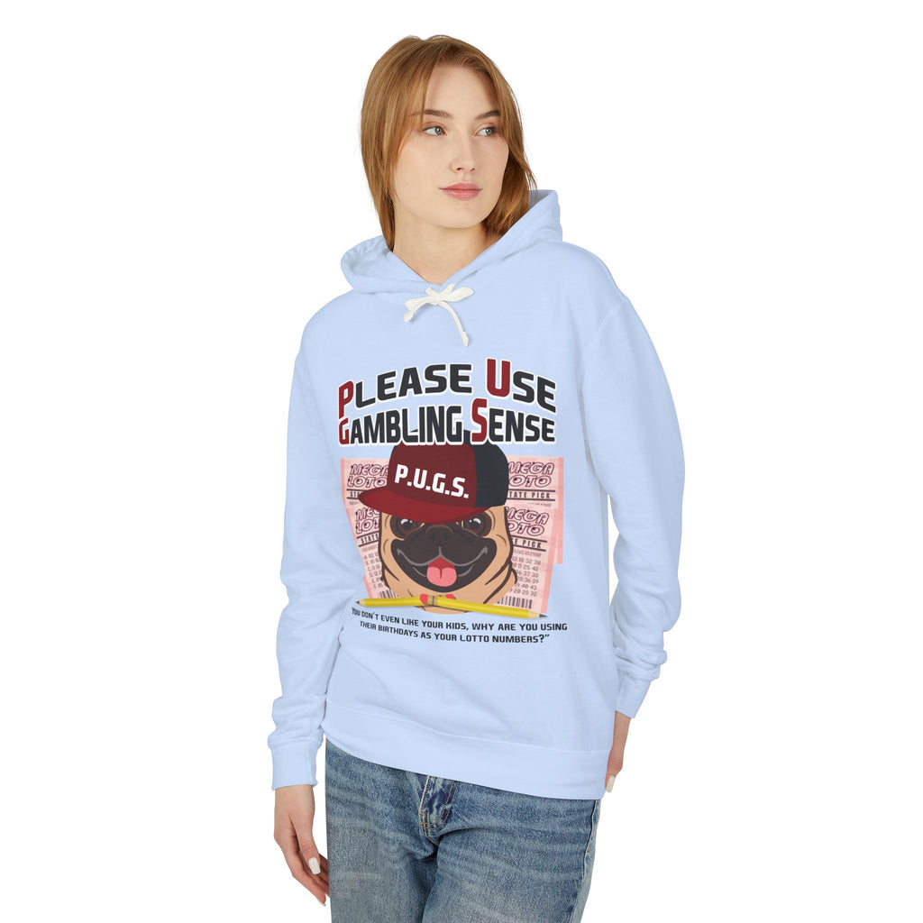 Funny lottery graphic hoodie by P.U.G.S. Apparel