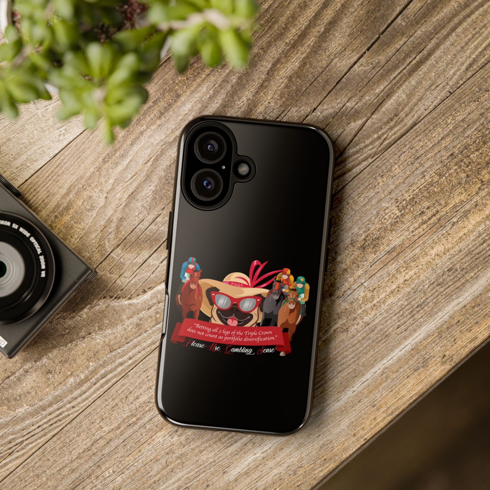 Black Horse Racing "Betting" Phone Case — P.U.G.S. Apparel
