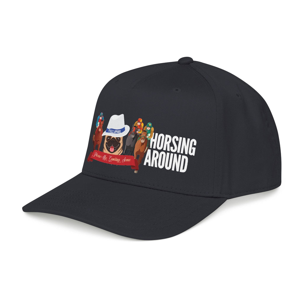 Horse Racing "Fedora" Mid Profile Baseball Cap by P.U.G.S. Apparel
