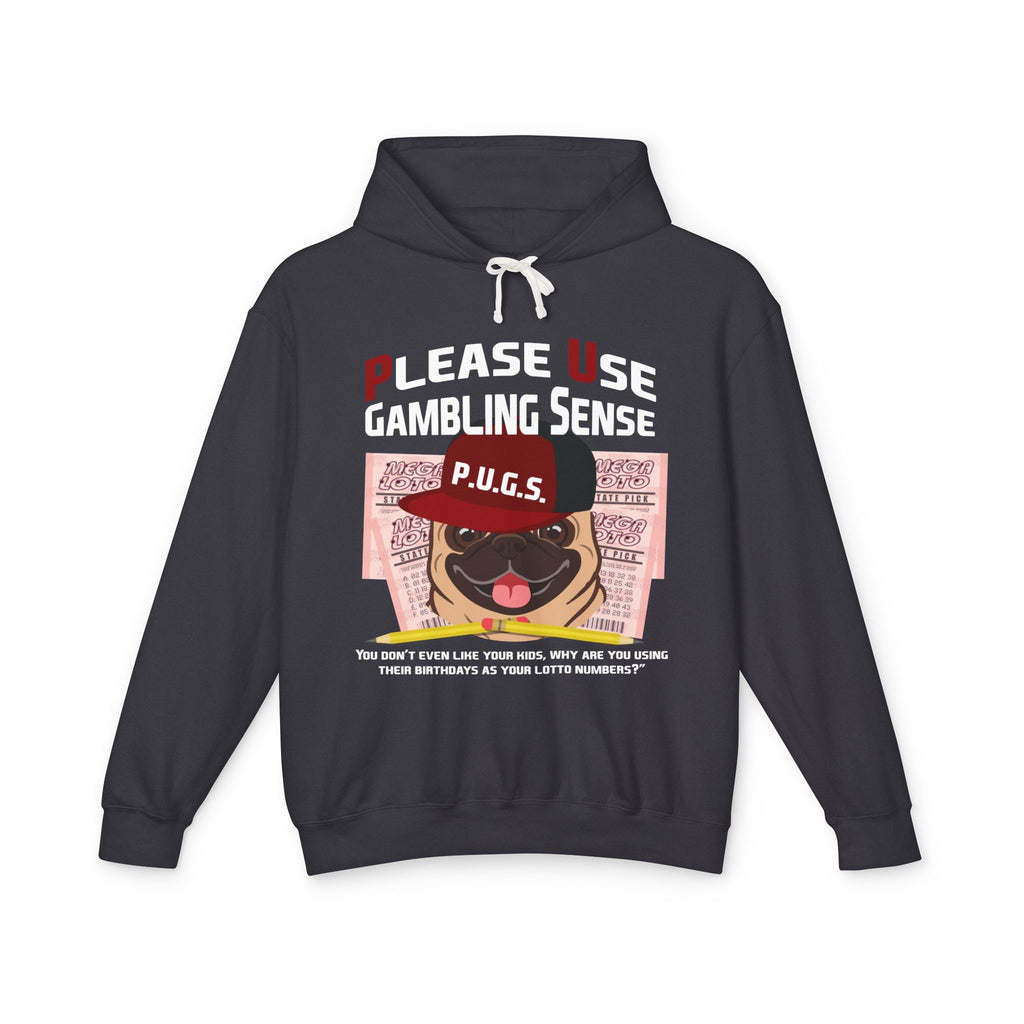 Funny lottery graphic hoodie by P.U.G.S. Apparel