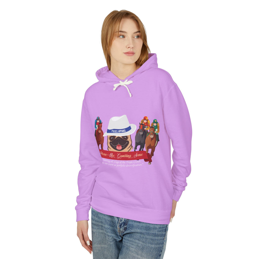 Funny horse racing graphic hoodie by P.U.G.s. Apparel
