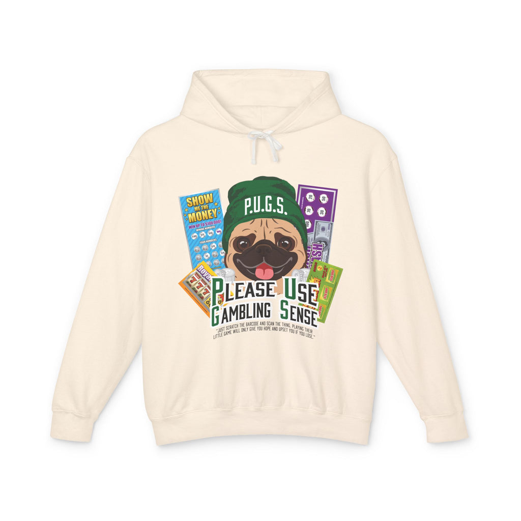 Funny scratch off lottery graphic hoodie by P.U.G.S. Apparel