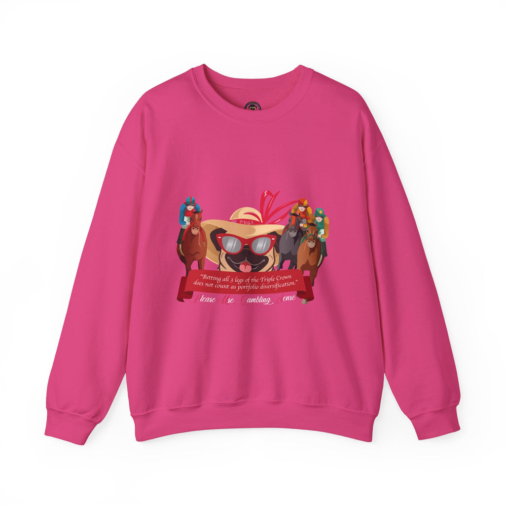 funny horse racing sweatshirt by P.U.G.S. Apparel