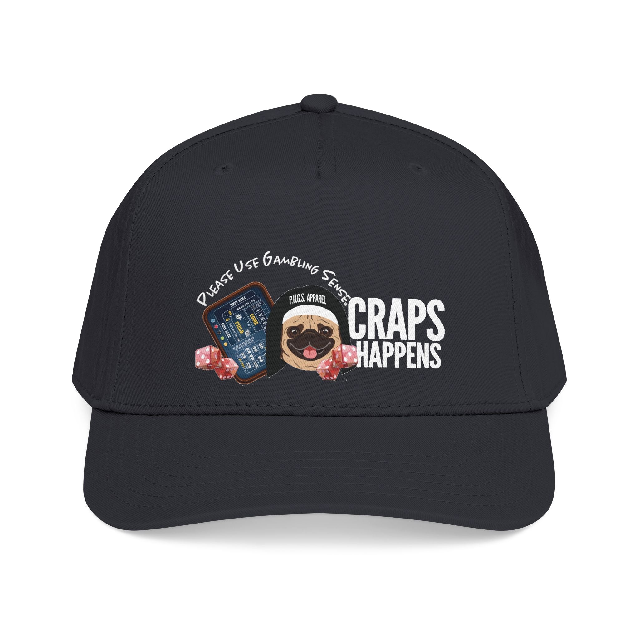 Craps "Happens" Mid Profile Baseball Cap by P.U.G.S. Apparel