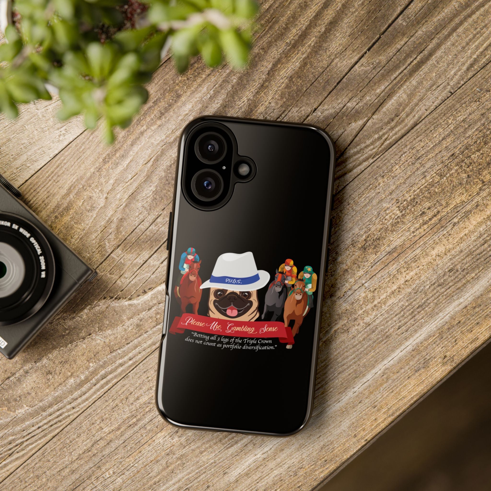Black Horse Racing "Fedora" Phone Case — P.U.G.S. Apparel