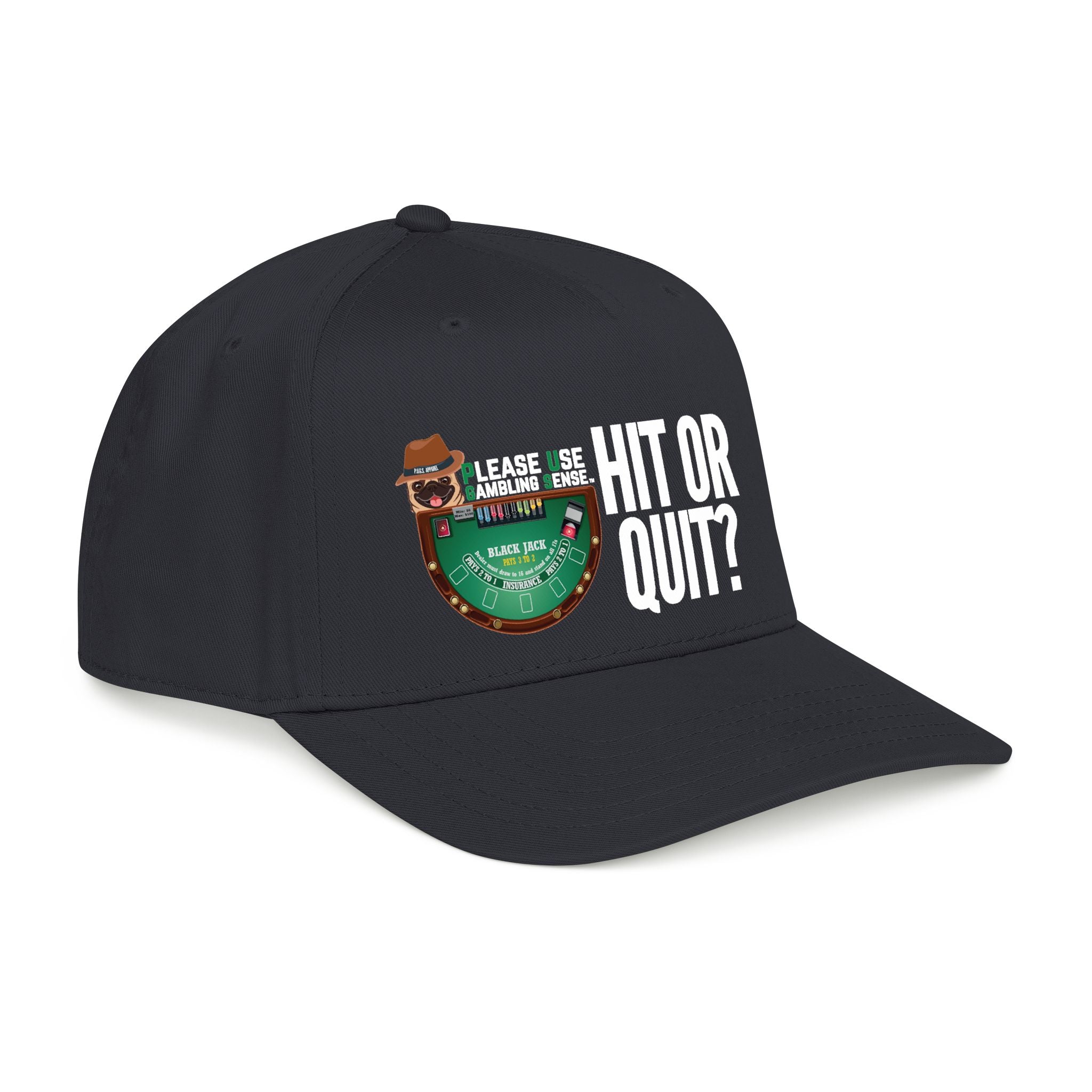 Blackjack “Hit or Quit” Mid Profile Baseball Cap by P.U.G.S. Apparel