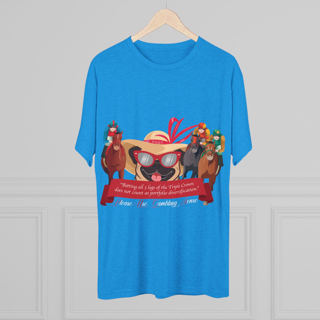Horse Racing “Betting” Unisex Graphic Tee by P.U.G.S. Apparel, Dark Colors