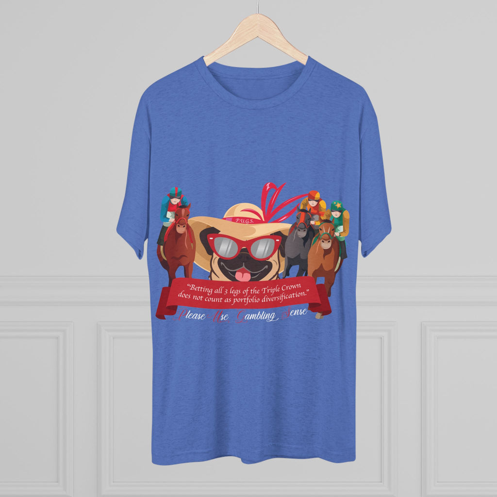 Horse Racing “Betting” Unisex Graphic Tee by P.U.G.S. Apparel, Dark Colors