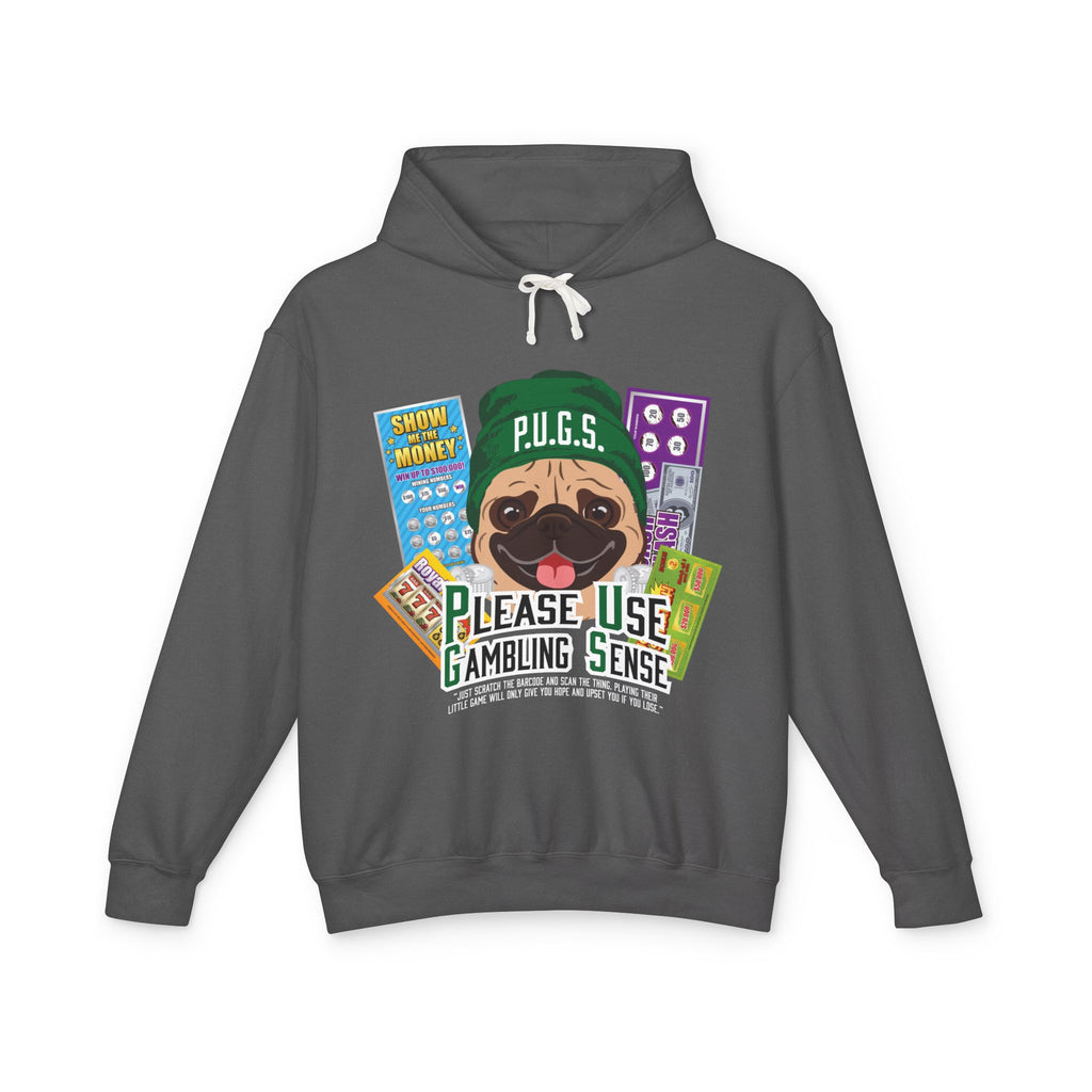 Funny scratch off lottery graphic hoodie by P.U.G.S. Apparel