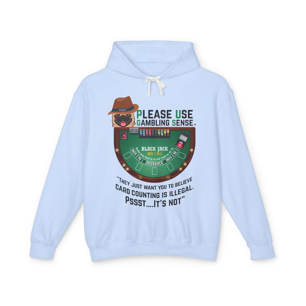 Funny blackjack graphic hoodie by P.U.G.S. apparel