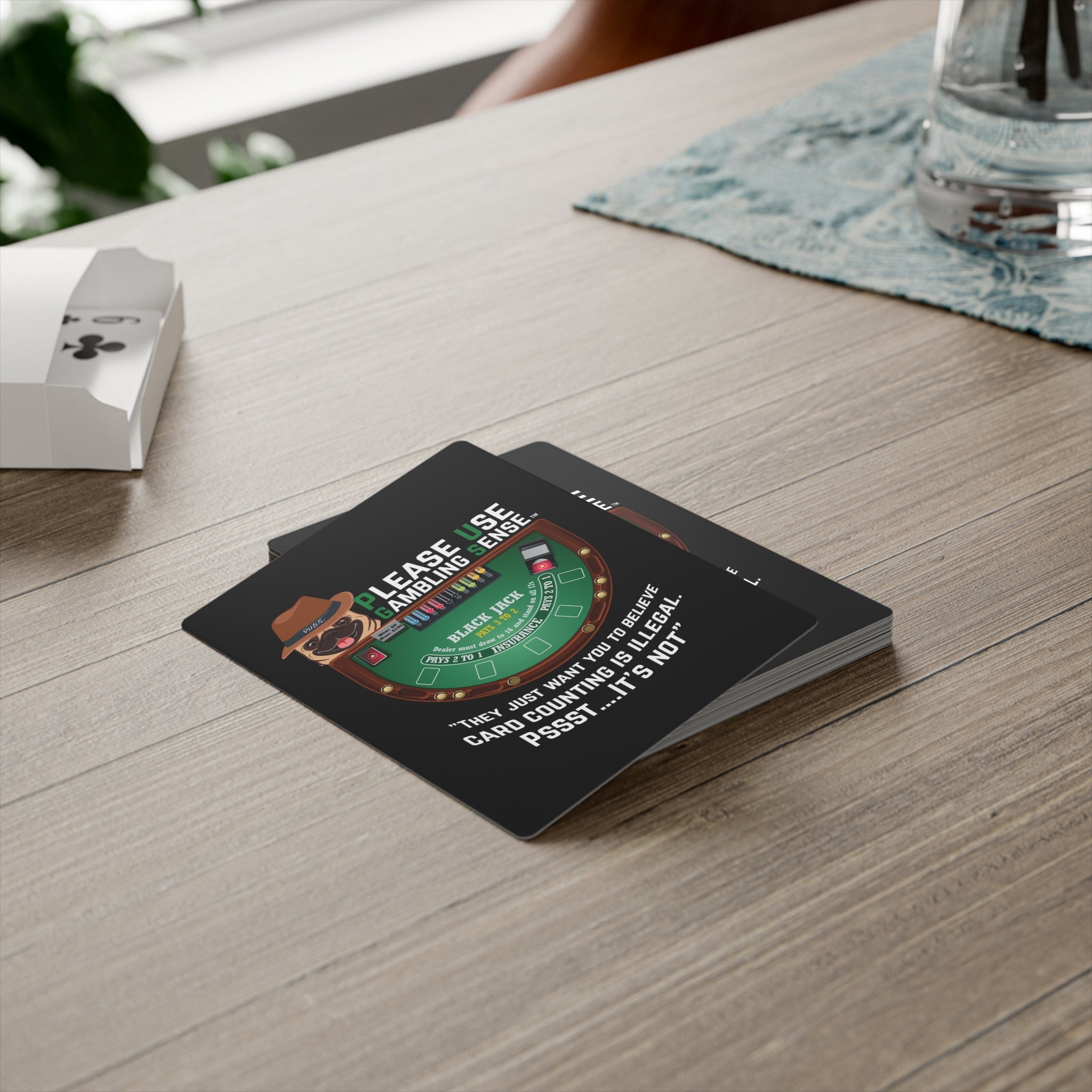 Funny Blackjack playing cards by P.U.G.S. Apparel