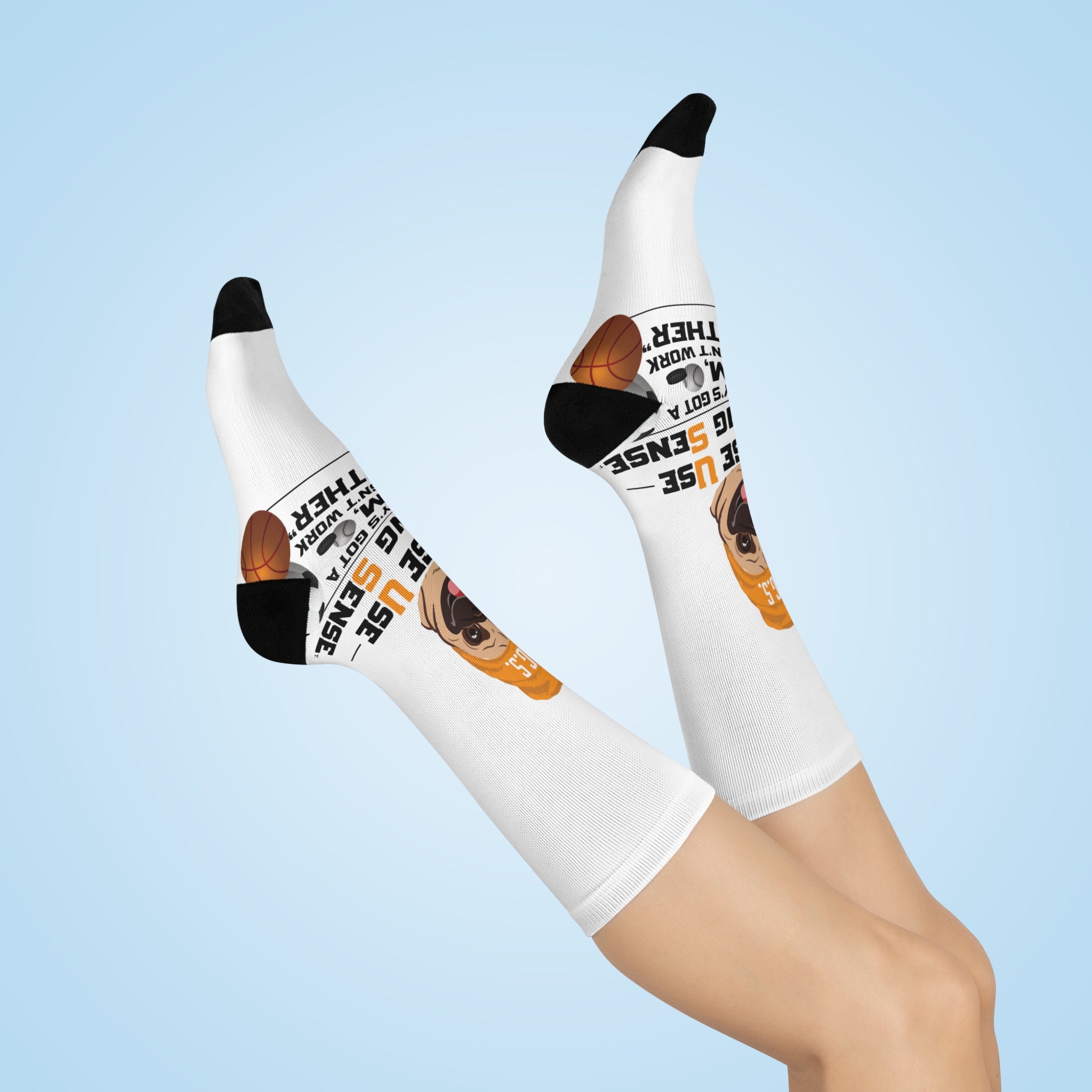 Sports Betting "System" Cushioned Crew Socks from P.U.G.S. Apparel
