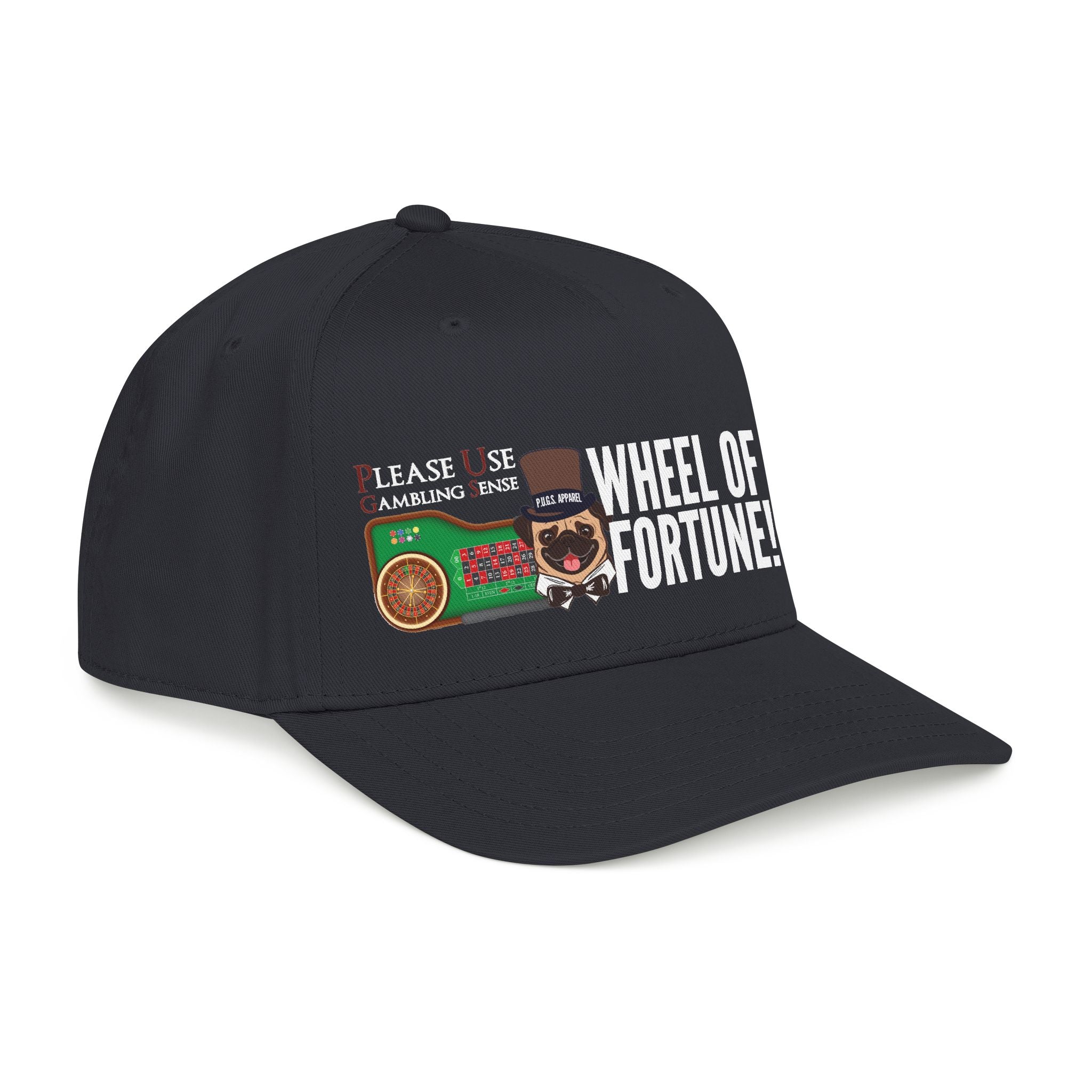 Roulette "House Money" Mid Profile Baseball Cap by P.U.G.S. Apparel