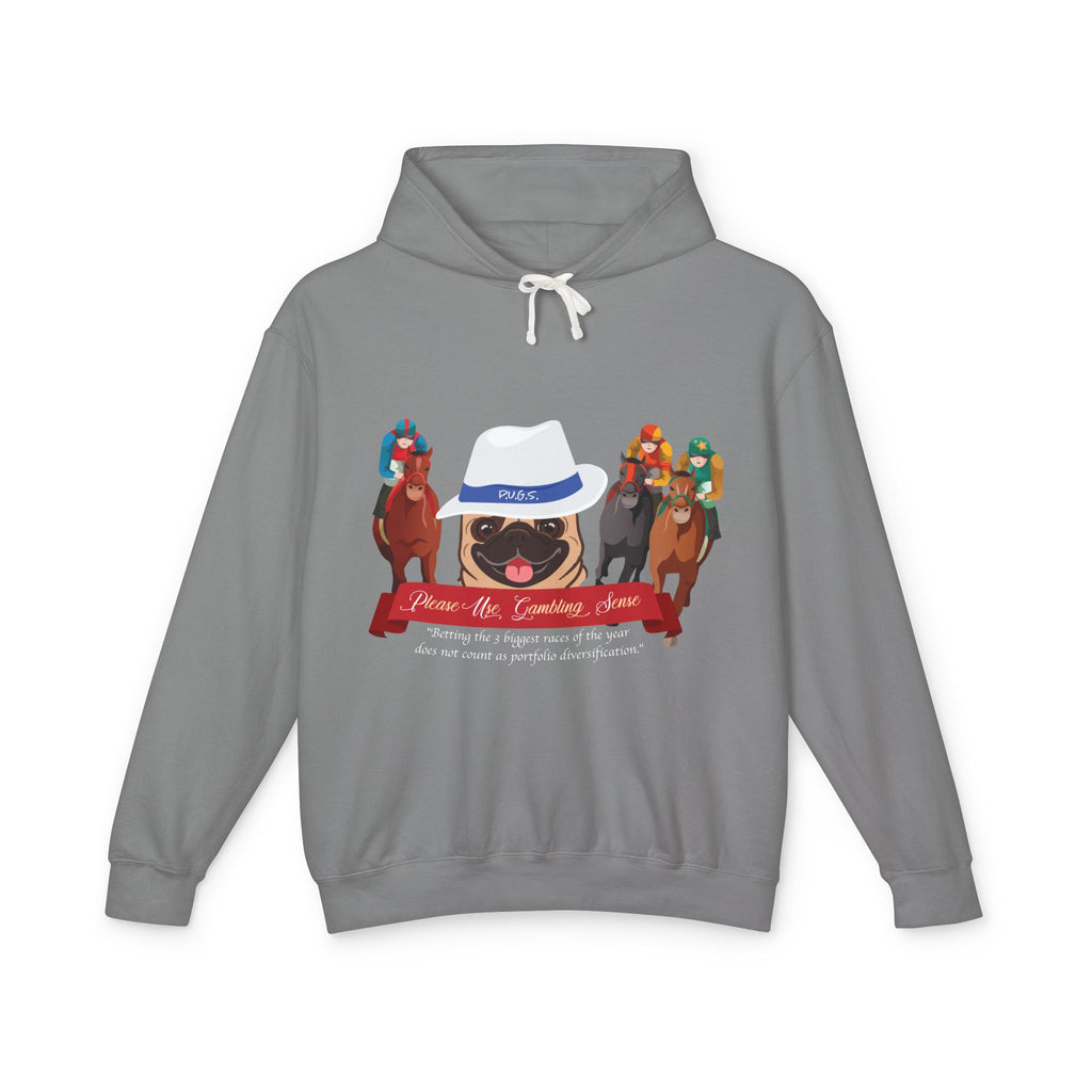 Horse Racing "Fedora" Hoodie by P.U.G.S. Apparel: Dark colors