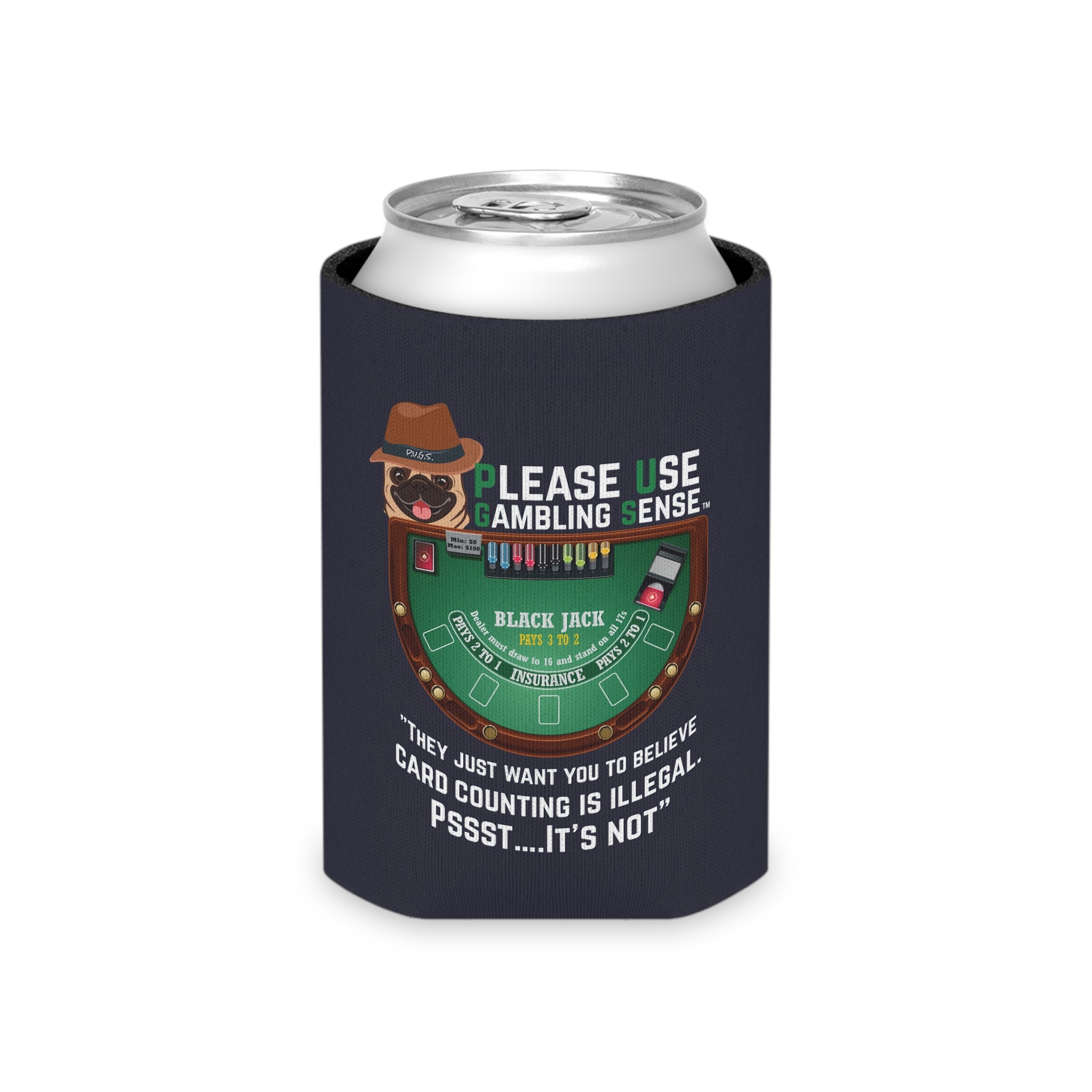 Blackjack “Counting” Can Cooler by P.U.G.S. Apparel