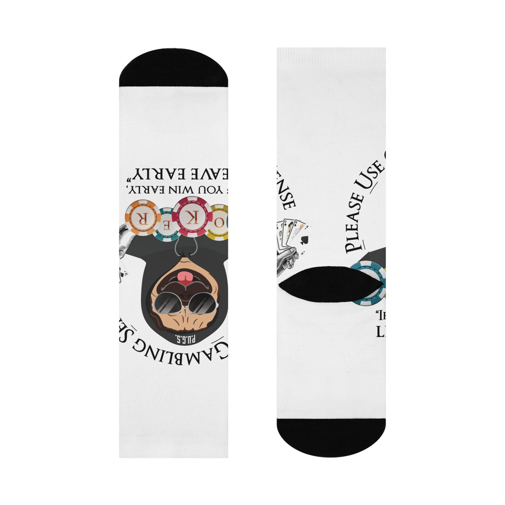 Poker “Leave Early” Collection Cushioned Crew Socks from P.U.G.S. Apparel