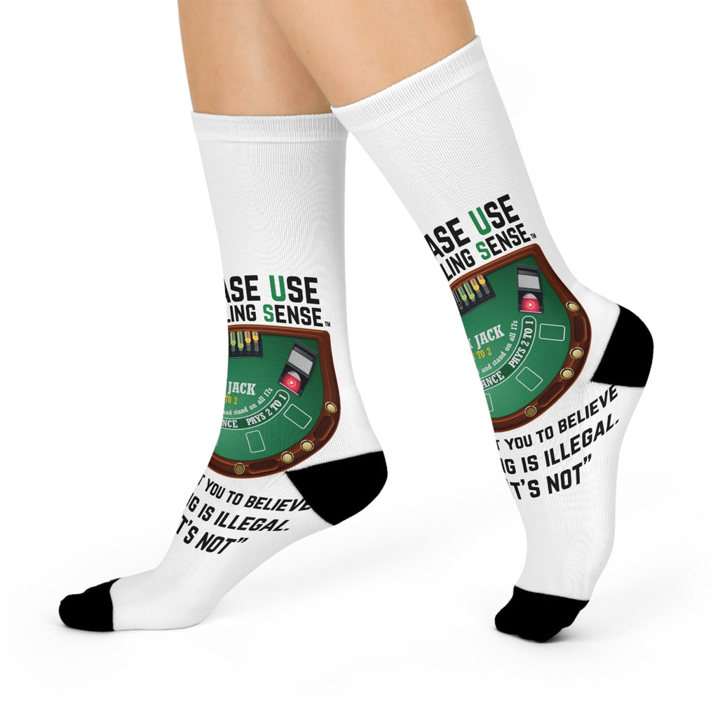 Blackjack Crew Socks by P.U.G.S. Apparel