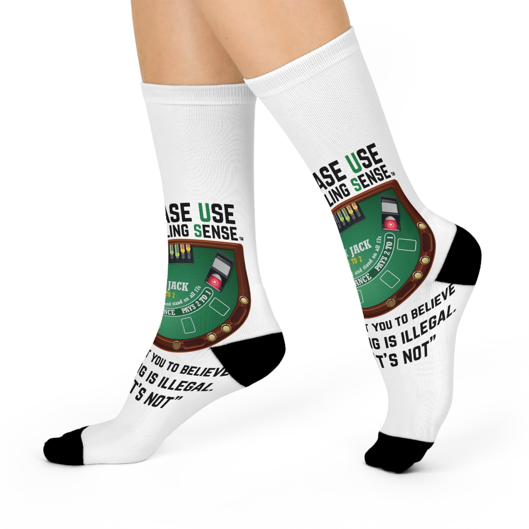 Blackjack Crew Socks by P.U.G.S. Apparel