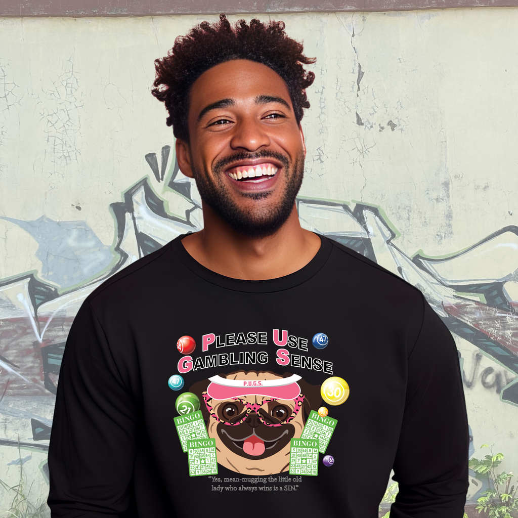 P.U.G.S. Apparel Unisex Crew Neck Graphic Sweatshirt